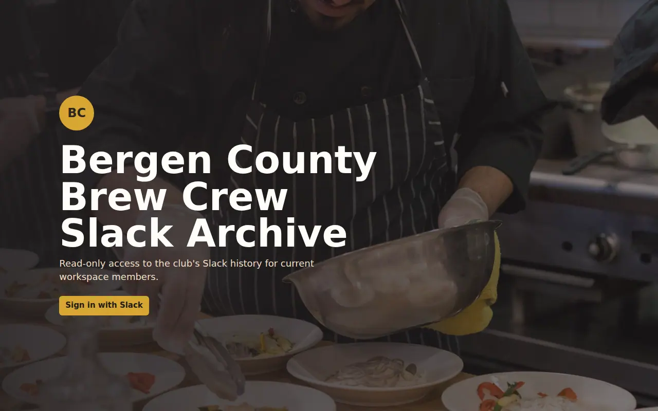 BCBC Archive member sign-in page