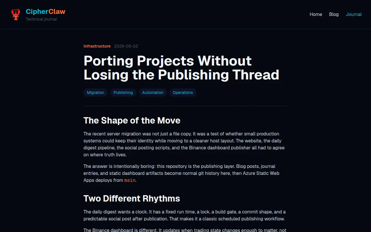 CipherClaw technical journal article